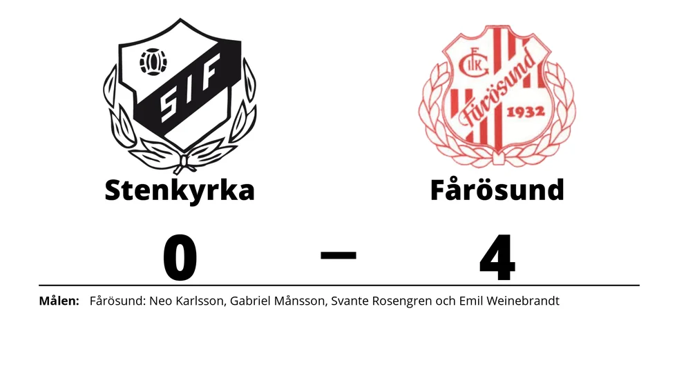 Stenkyrka IF förlorade mot Fårösund GoIK