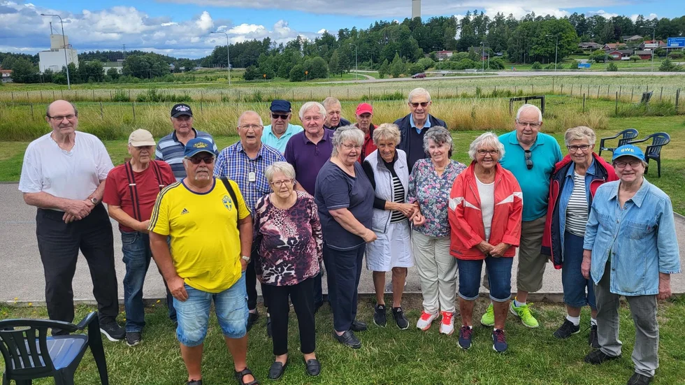 Alla spelarna i boulematchen mellan PRO Kimstad-Skärkind och PRO Finspång.