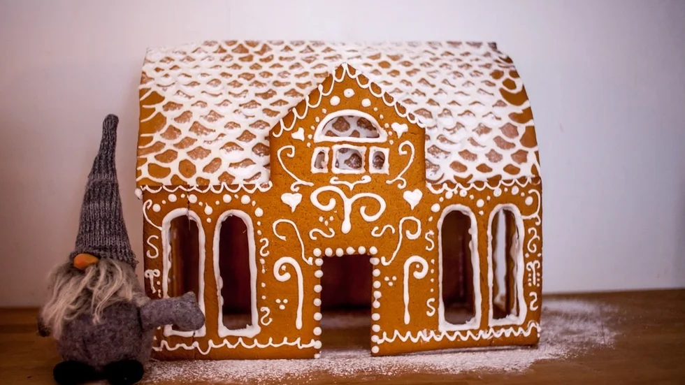 Familjens pepparkakshus är precis som all annan mat i hemmet vegansk.