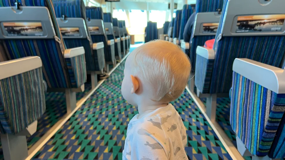 Barn under två år får också lösa biljett på färjan om de åker i förliga salongen, djursalongen eller på HCS 700 Gotlandica.