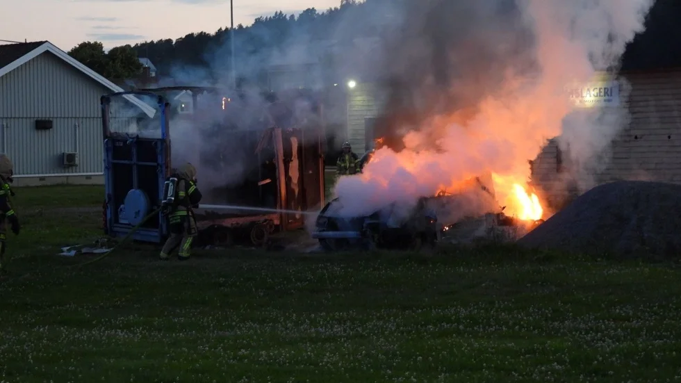 Bilbrand i Söderköping.