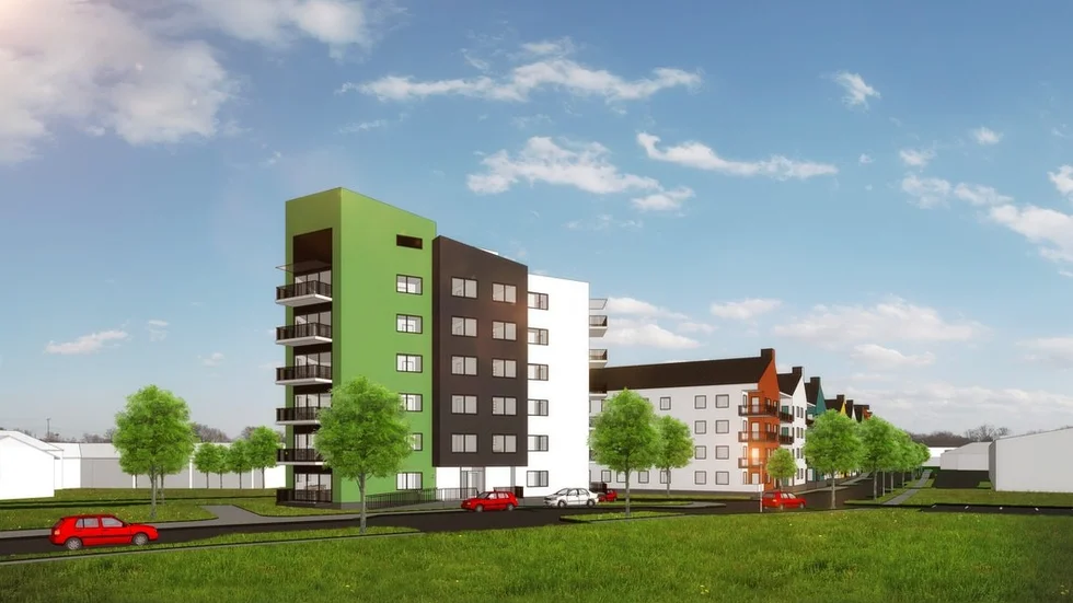 "Gnesta Tower" kallar byggherren det kommande sexvåningshuset vid Margretedalsvägen.