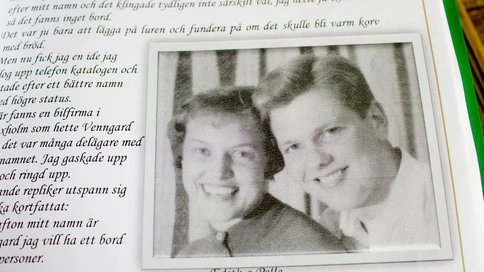 Pelle och hans hustru Edith, som han saknar mycket. Han har även tecknat ned Ediths och deras gemensamma historia.