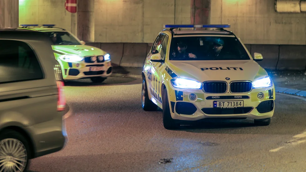 Norsk polis sköt varningsskott mot en man som bar ett paraply. Arkivbild.