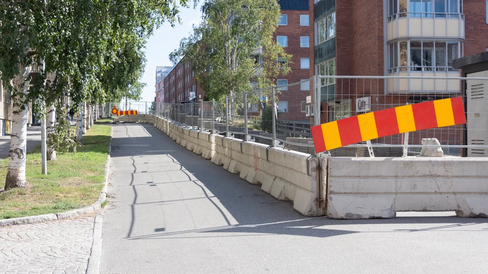 Sandviksgatan är delvis avstängd.