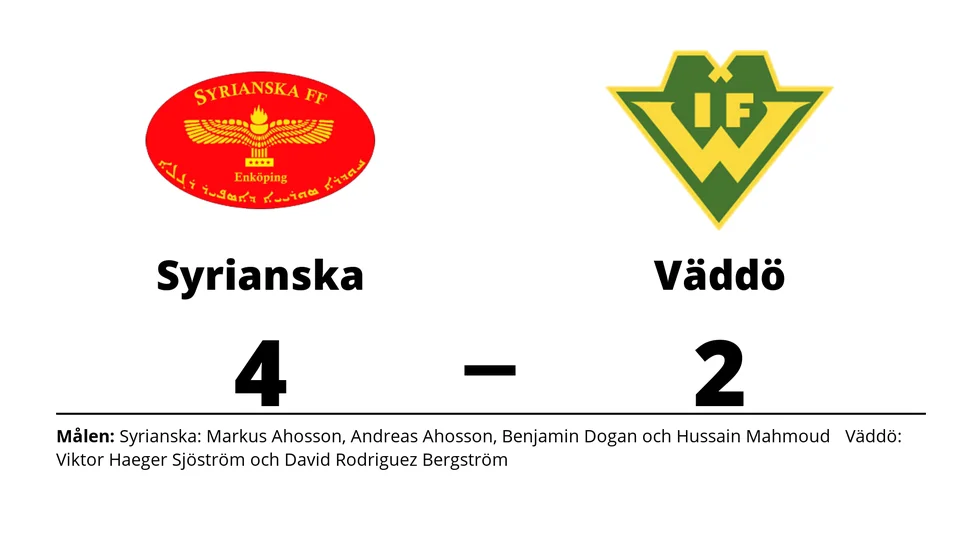 Syrianska FF vann mot Väddö IF