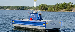 Töm tanken bredvid farleden