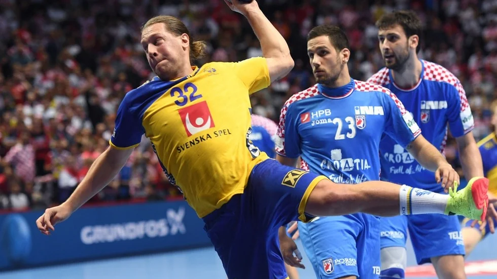 Ex-guifaren Mattias Zachrisson under EM-matchen mellan Kroatien och Sverige i gruppspelet.