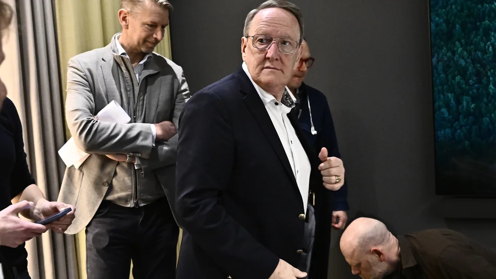 Northvolts interimordförande Tom Johnstone. Peter Carlsson i bakgrunden.