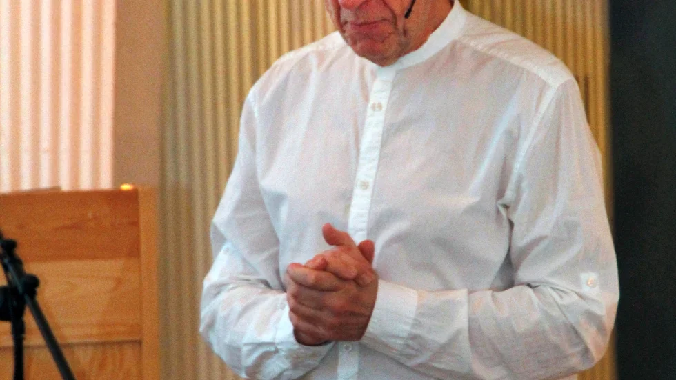 Gäst. Kjell-Peder Johansson underhöll SPF:are.