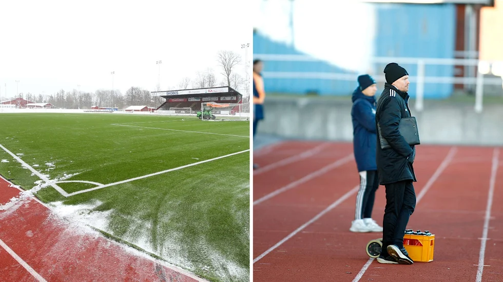 Strax efter fredaglunch var A-planen nere på idrottsparken helt grön om än dock väldigt blöt. Men enligt vakmästaren Hans Kempe så är inte Maifs premiärmatch mot Sollentuna FK i fara utan planen kommer att vara fullt spelbar.