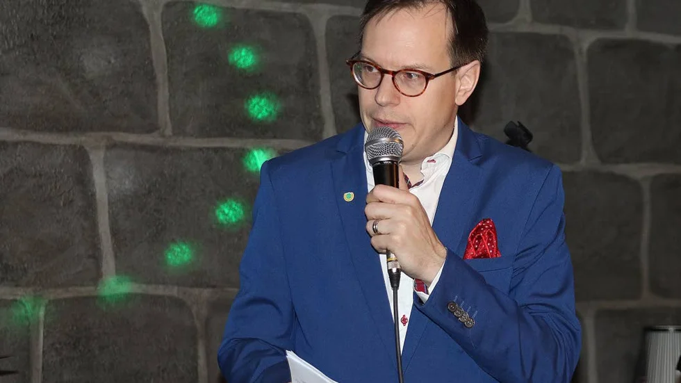 Galakvällens konfrencier Thomas Deutgen.