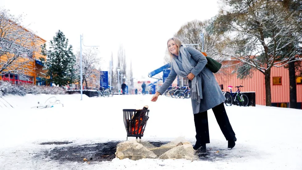 Ljusa tider. Regnbågsallén vid Luleå tekniska universitet har blivit en välbekant miljö för Veronica som kom till Norrbotten 2014.
