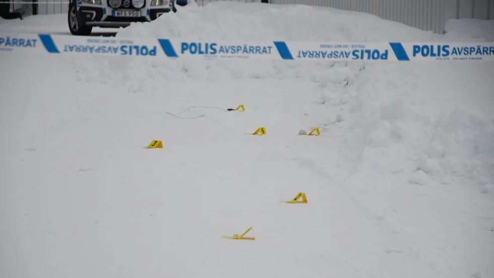 Polisens avspärrningar söndagen den 29 januari.