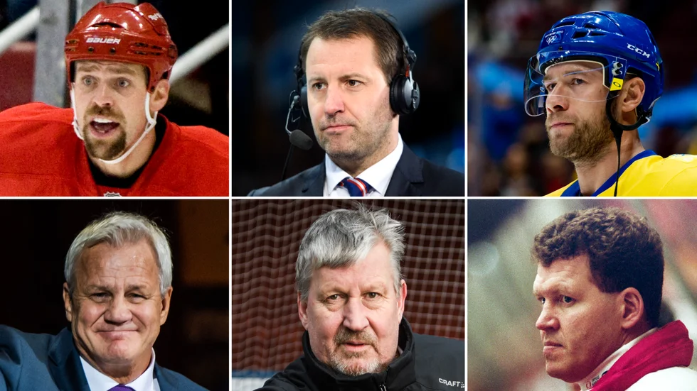 Tomas Holmström, Mikael Renberg, Mattias Öhlund, Stefan Persson, Pekka Lindmark, Lasse Lindgren. Sex tunga hockeynamn med Piteåanknytning.