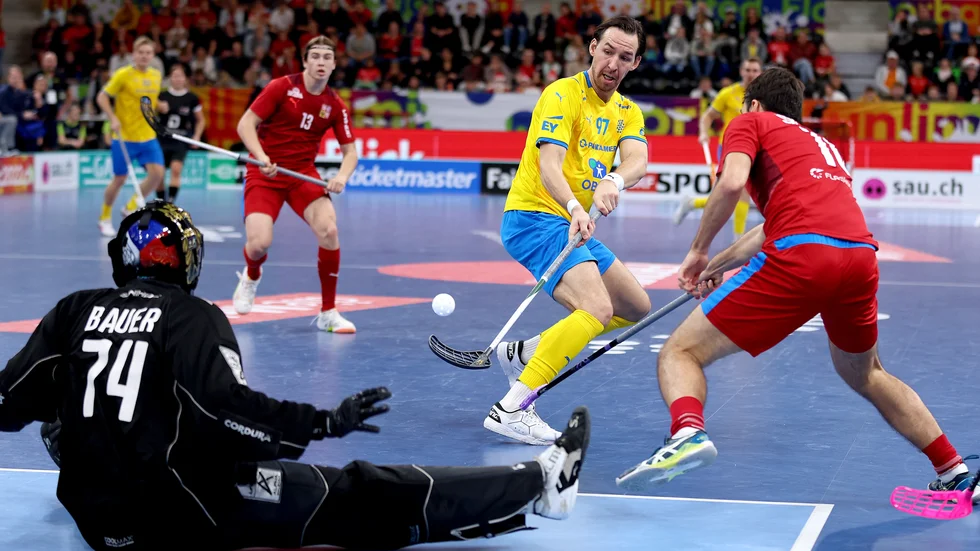 Robin Nilsberth i finalen mot Tjeckien.