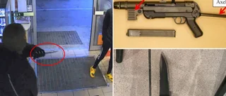 Man som sköts på Circle K åtalas för flera grova brott • Bar fem knivar vid gripandet • Chattade om motivet med vän
