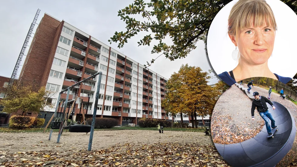 Årbys insida ska få en uppfräschning med möblemang, träd, blommor och bland annat en pumptrackbana. Cecilia Söderholm är landskapsarkitekt.