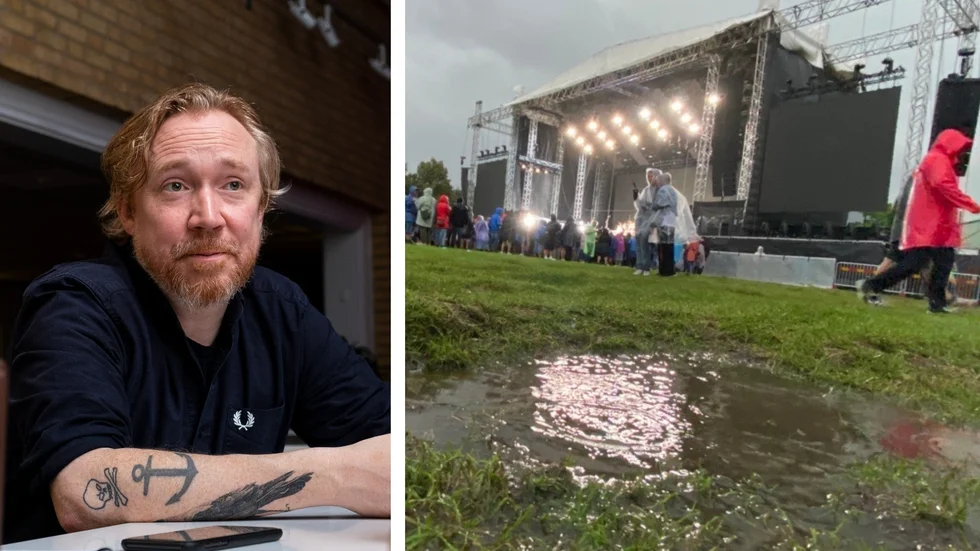 Regn och åska stoppade inte Lasse Winnerbäcks turnéavslutning i Linköping: "Jag försökte bara göra min konsert".