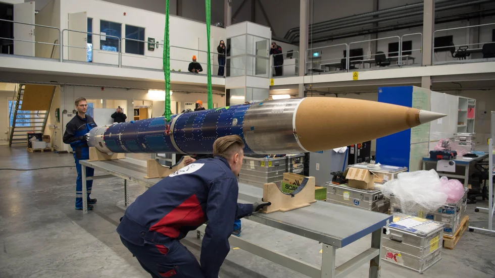 Förberedelser inför uppskjutningen av sondraketen Suborbital Express 3 från Esrange utanför Kiruna. Arkivbild.