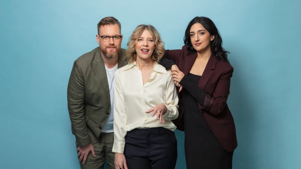 Kristoffer Ahonen Appelquist, Katherine Zimmerman och Parisa Amiri. Pressbild.