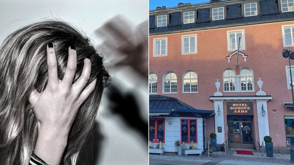 Polis fick rycka ut till Bishop arms sedan två personer misshandlats på hotellet. Personen på bilden har ingenting med händelsen att göra.