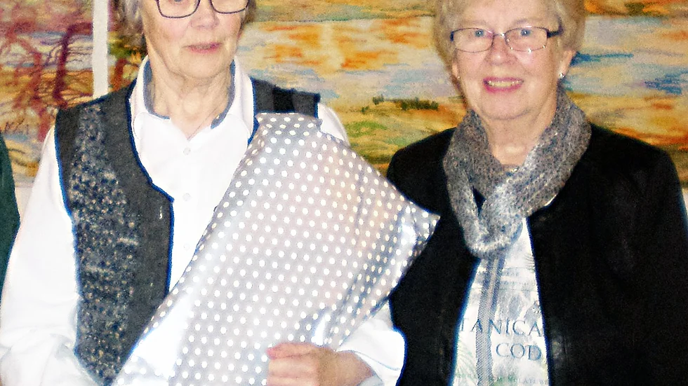 Pärlan. Gunnel Vesterlund och Birgitta Nilsson avtackades.