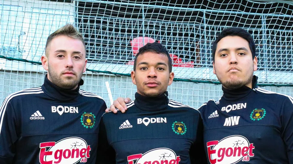 Hedens amerikatrio. Från vänster Marcel Donosso, Dominik Brame och Agustin Vargas