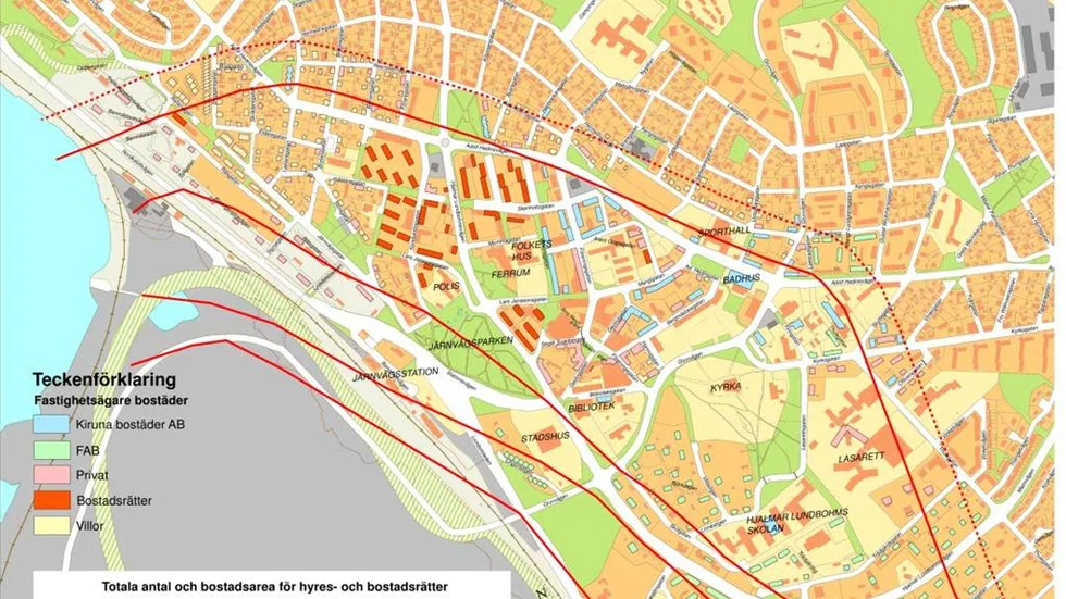 En ungefärlig bild över hur många bostäder som kommer försvinna i samhällsomvandlingen.