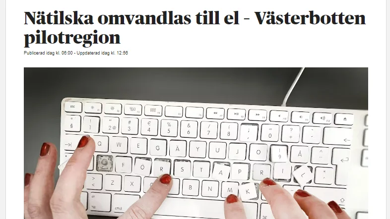 VK skämtade om en ny fossilfri energikälla.