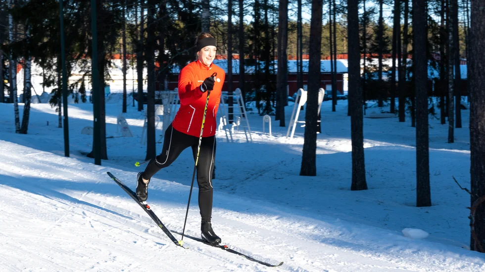 Anna Andersson laddar för Vasaloppets öppet spår 26 februari.