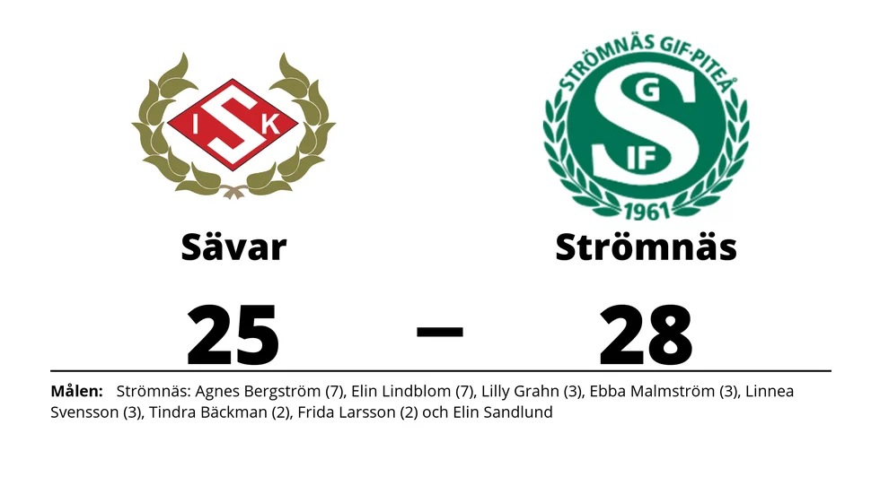 Sävar IK förlorade mot Strömnäs GIF