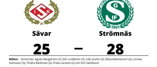 Seger för Strömnäs på bortaplan mot Sävar