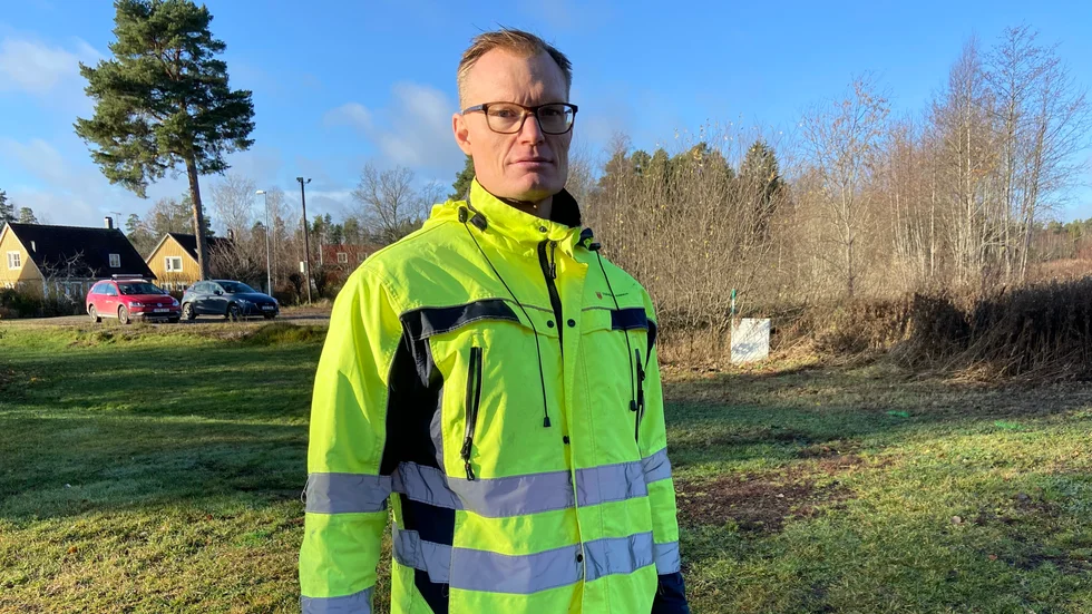 Krister Pihl är kommunens byggprojektledare för Södra stadsskogen i Finninge. Officiellt går startskottet på tisdagen.