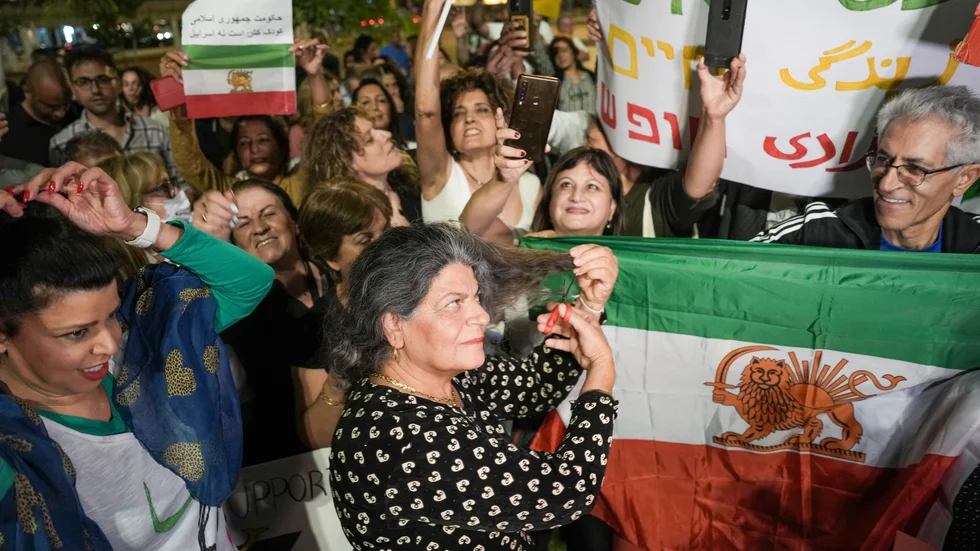 Manifestation i Israel till stöd för de som protesterar i Iran. Arkivbild.