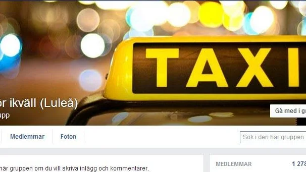 Via Facebook görs svarttaxiresorna upp i hela Norrbotten.