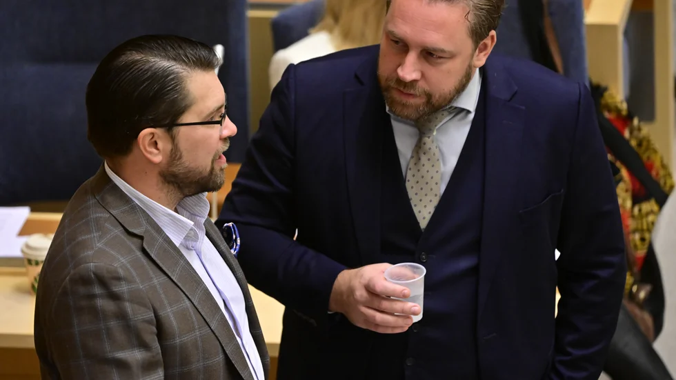 Sverigedemokraternas Mattias Karlsson kritiserar hellre Kalla Fakta än folkutbyteskonspirationen.