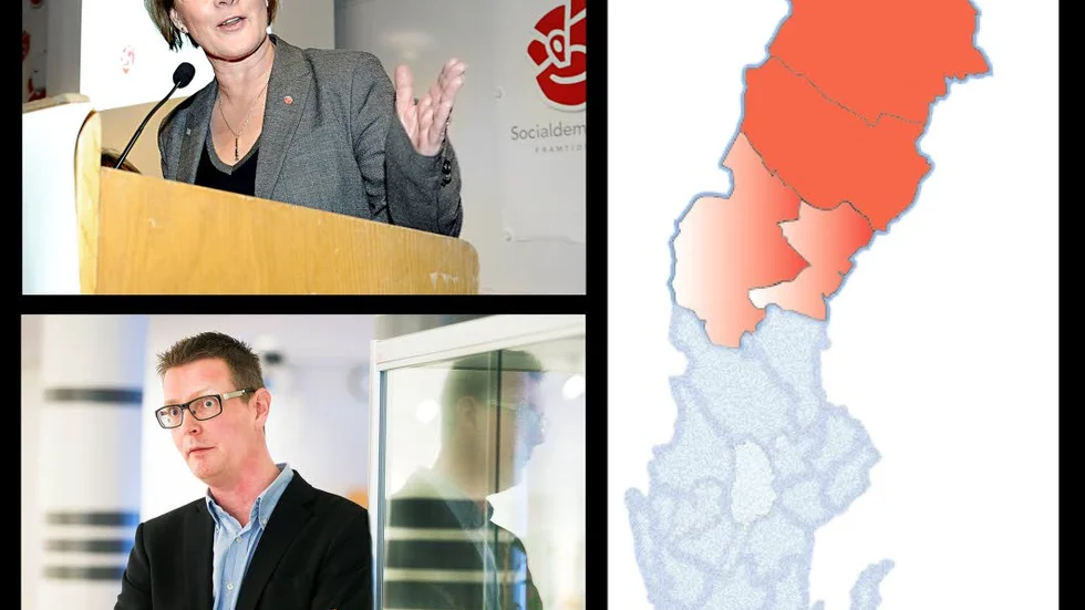 UTSPEL. Efter att ha läst ett inlägg på DN-debatt tror Mattias Karlsson (underst) att Norrbotten kommer vara en del av en storregion redan 2019. Karlsson tror att det socialdemokratiska styret i landstinget varit väl informerat om planerna redan när man ansökte om att bilda Region Norrbotten och beklagar att den övriga oppositionen röstade för en regionbildning. Maria Stenbergs (överst) svar är att Mattias Karlsson ser spöken under varje buske.