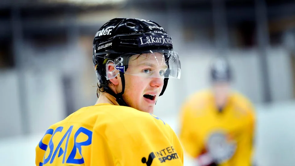 På väg västerut. Lucas Wallmark lockas av Carolina Hurricanes i NHL – men har inte bestämt sig för hur han ska göra efter den här säsongen.
