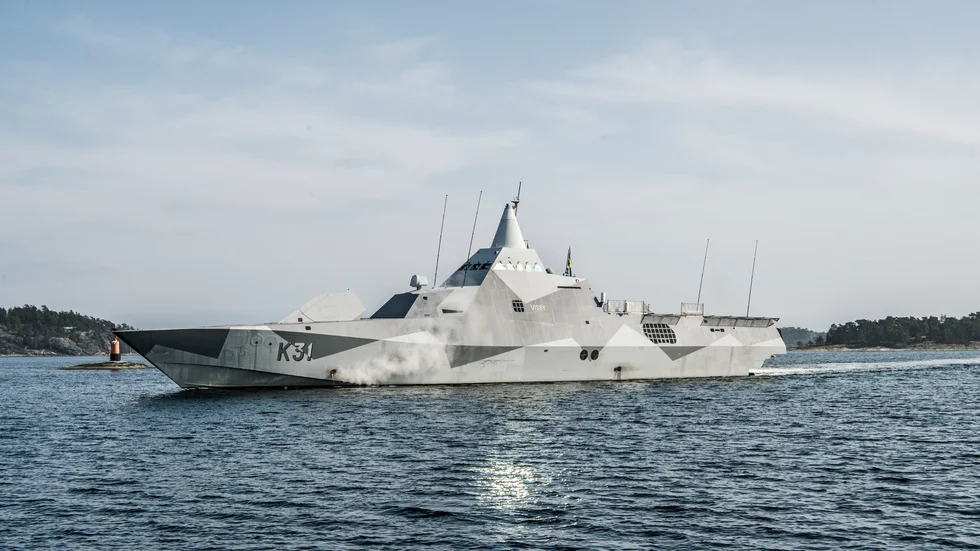 Den nya torpeden har testats på korvetten HMS Visby. Arkivbild.