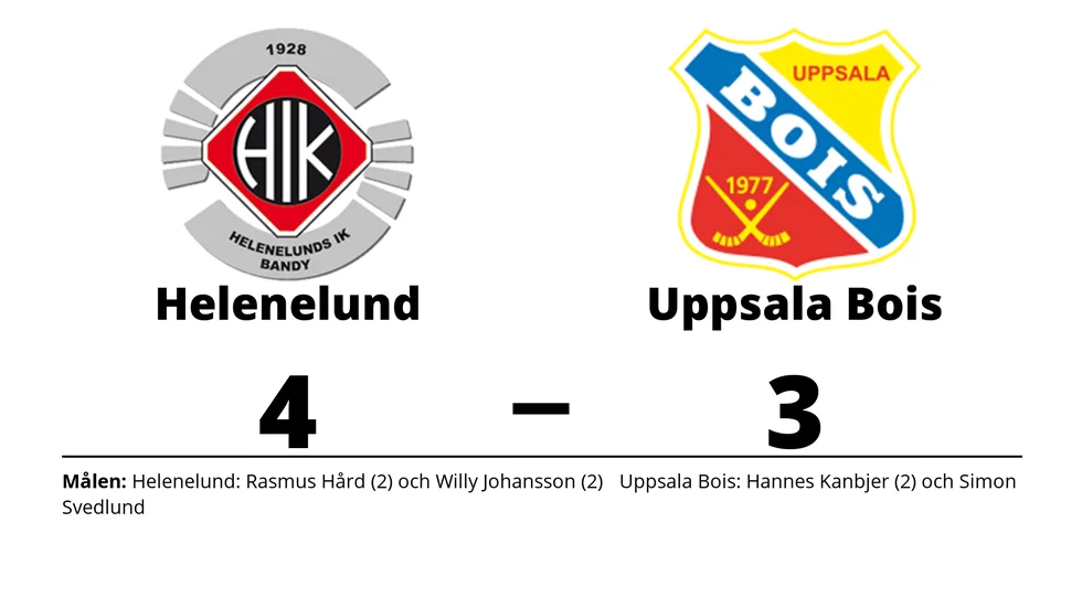 Helenelunds IK vann mot Uppsala BoIS