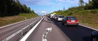Trafikkaos efter vägarbete