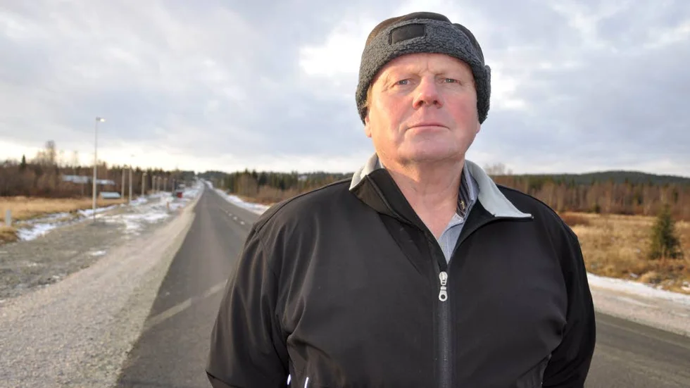 ÖDE. Bengt Niska kallar nya vägen genom Kaunisvaara för ”boulevarden”. På sidan om vägen anläggs gång- och cykelbana.