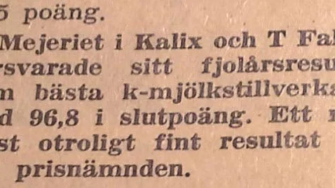 Mejeriet i Kalix erövrade priser unedr Thore Fahléns ledning.