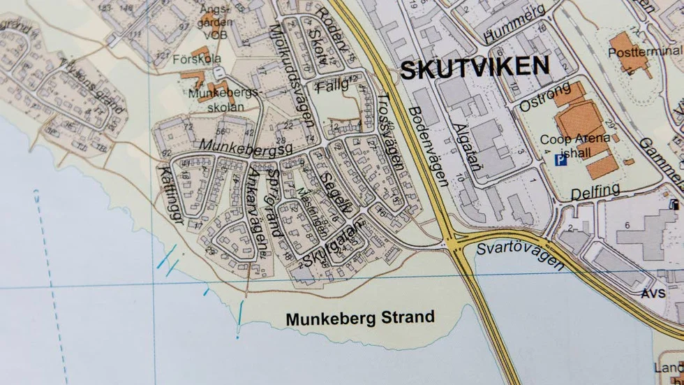 MUNKEBERGS STRAND. Nytt namn på äldre bostadsområde.