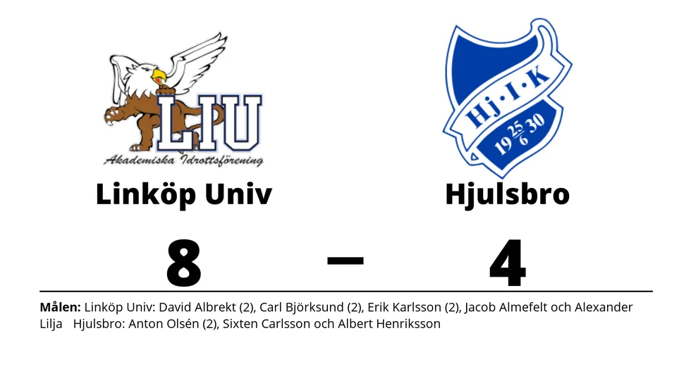 LiU AIF IBK vann mot Hjulsbro IK Herr
