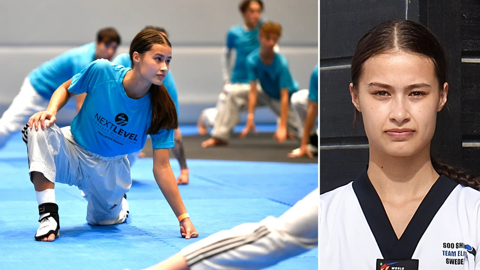 Indra Bodén, 18 år och ung stjärnan i Soo Shim, knep en seger under senior-VM 2023. 