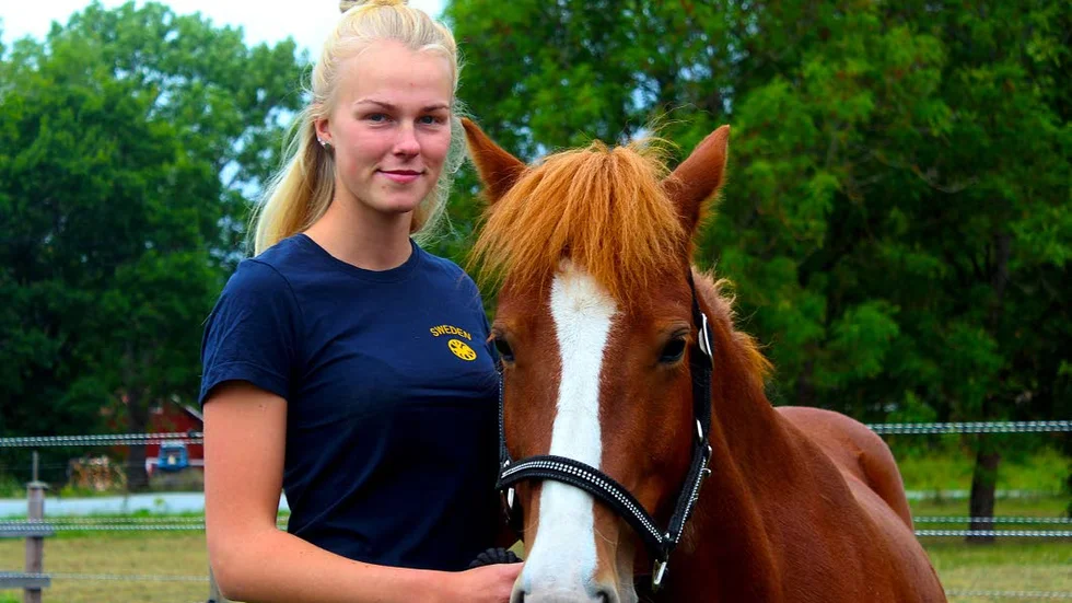 VM-brons. Elsa Teverud och ishlandshästen Bida tog två VM-brons i Holland.