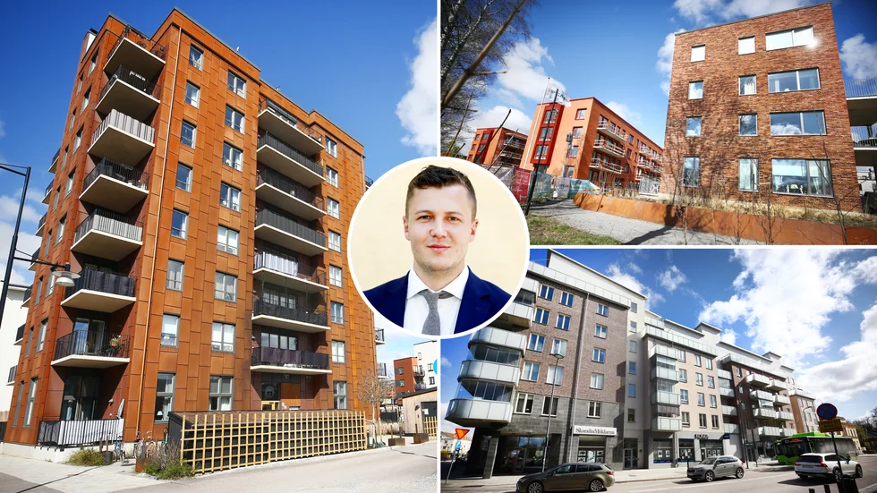 "Det är gator med mycket nybygge, det är bara att flytta raka vägen in och trivas från första sekund, vilket många efterfrågar i dag", säger Ludwig Gullberg, kontorschef och fastighetsmäklare på Fastighetsbyrån i Eskilstuna. På bilden Sågverksgatan som har det högsta snittpriset per kvadratmeter yta.