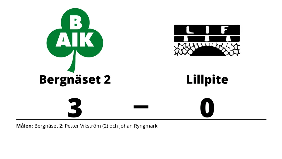 Bergnäsets AIK 2 vann mot Lillpite IF